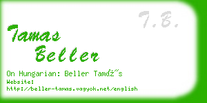 tamas beller business card